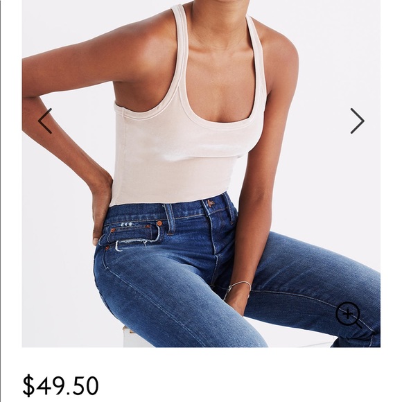 NWOT Madewell Velvet Thong Body Suit - Picture 2 of 4